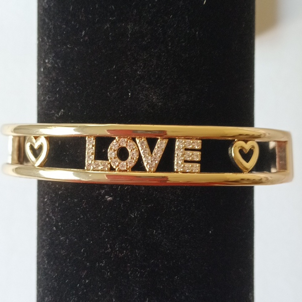 Anne Klein 14KT Gold  over sterling Silver Ova Bangle bracelet.